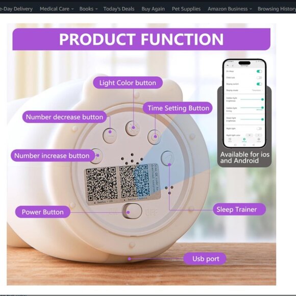 Sleep Training Alarm Clock for Kids - Picture 4 of 4